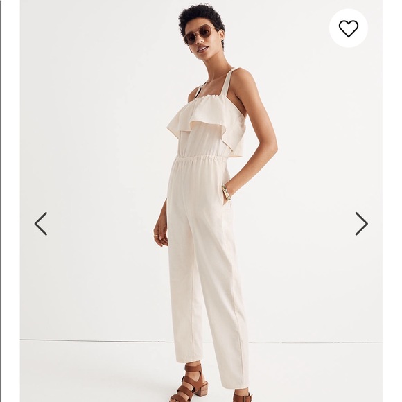 Madewell Pants - NWT Madewell Cotton + Linen Blend Ruffle Jumpsuit